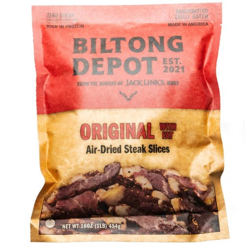 BILTONG DEPOT Beef Jerky Tiras Con Grasa Original 1LB (454g)