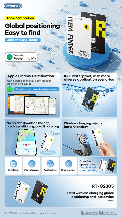 Gps Tracker Remax Rt-2305 Localizador Inteligente Find My (Premium)