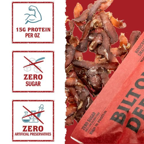 BILTONG DEPOT Beef Jerky Tiras Con Grasa Original 1LB (454g)